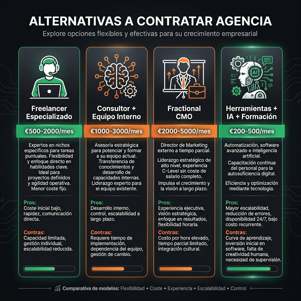 Alternativas a contratar una agencia de marketing