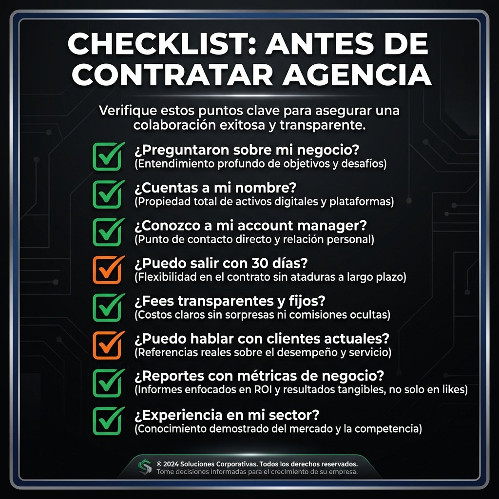 Checklist para evaluar agencias de marketing