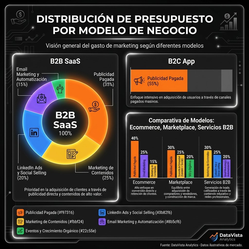 Distribución de presupuesto de marketing por canal