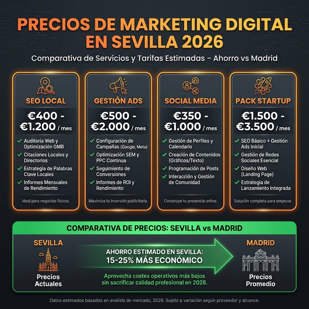Precios de Marketing Digital en Sevilla 2026