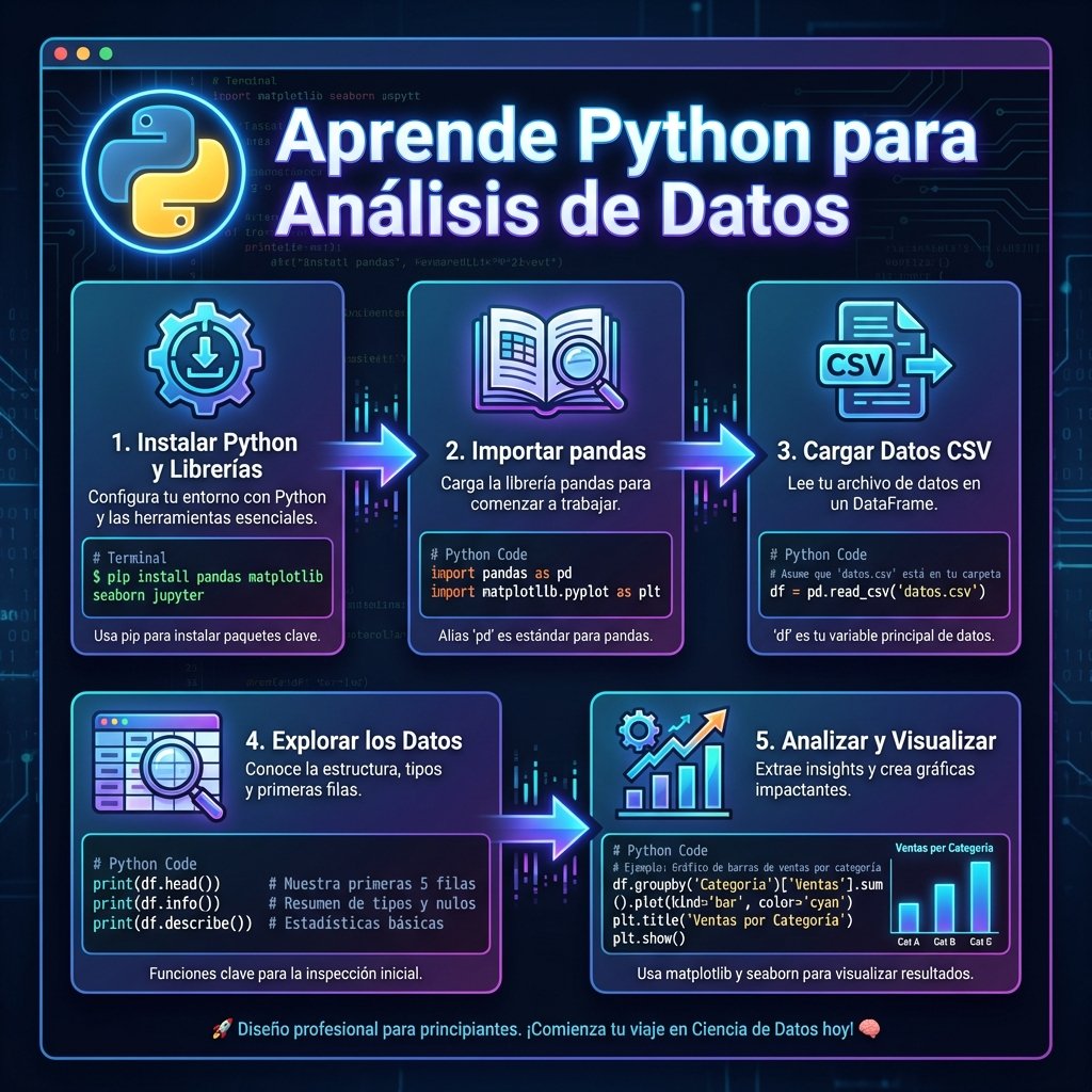 Workflow para aprender Python y análisis de datos